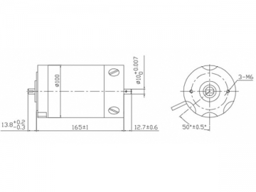 PMDC Bürstenmotor, 100mm