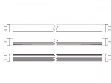 T8 LED-Leuchtröhre (mit isoliertem Treiber), 120-140LM/W