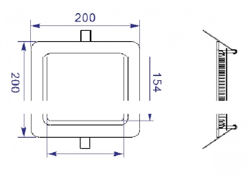 Quadratisches LED-Panel