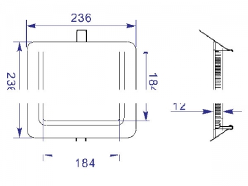 Quadratisches LED-Panel