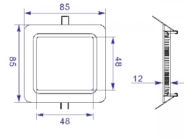 Quadratisches LED-Panel