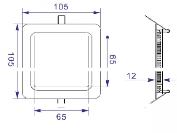 Quadratisches LED-Panel