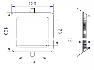 Quadratisches LED-Panel