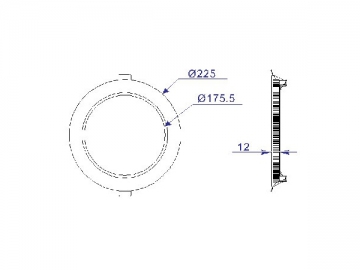 Rundes LED-Panel