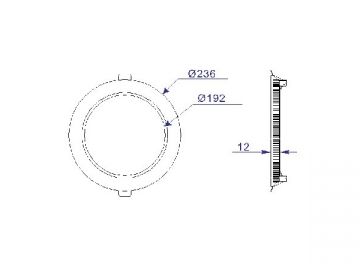 Rundes LED-Panel