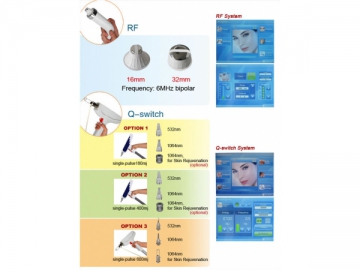 4 in1 Schönheit-Maschine-VE Light RF  IPL ND YAG- Laser-Haarentfernung, FG 580-B