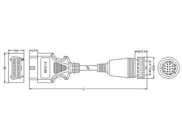 Mercedes Benz-14-Pin-Kabel