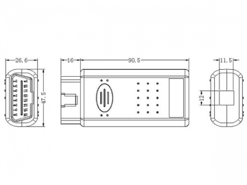 OBD-Steckergehäuse-B