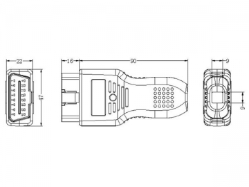 OBD-Steckergehäuse-F